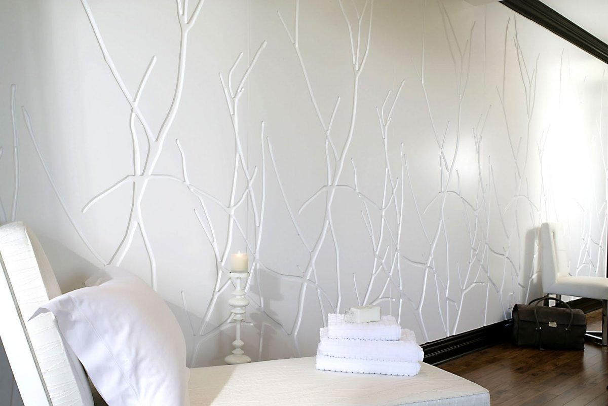 Белые стеновые панели в интерьере