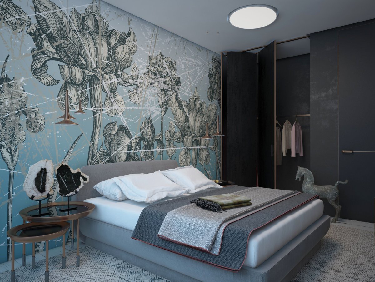 Модные фотообои в спальню