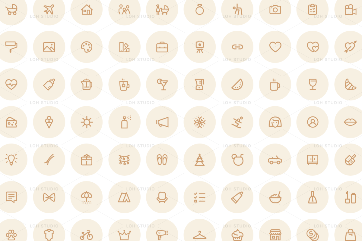 Бежевые иконки для приложений