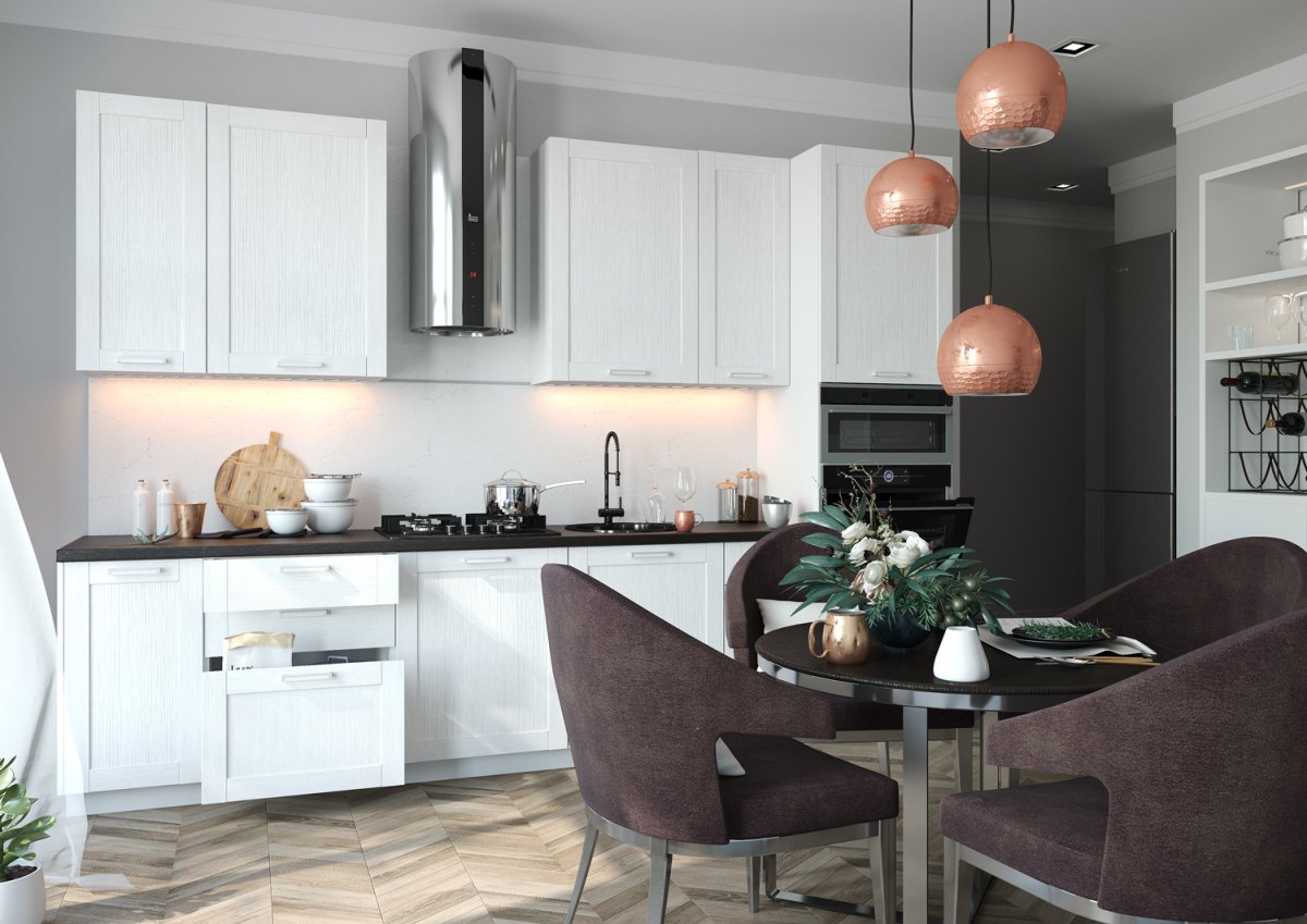 Кухня Вирджиния лиственница Бланко