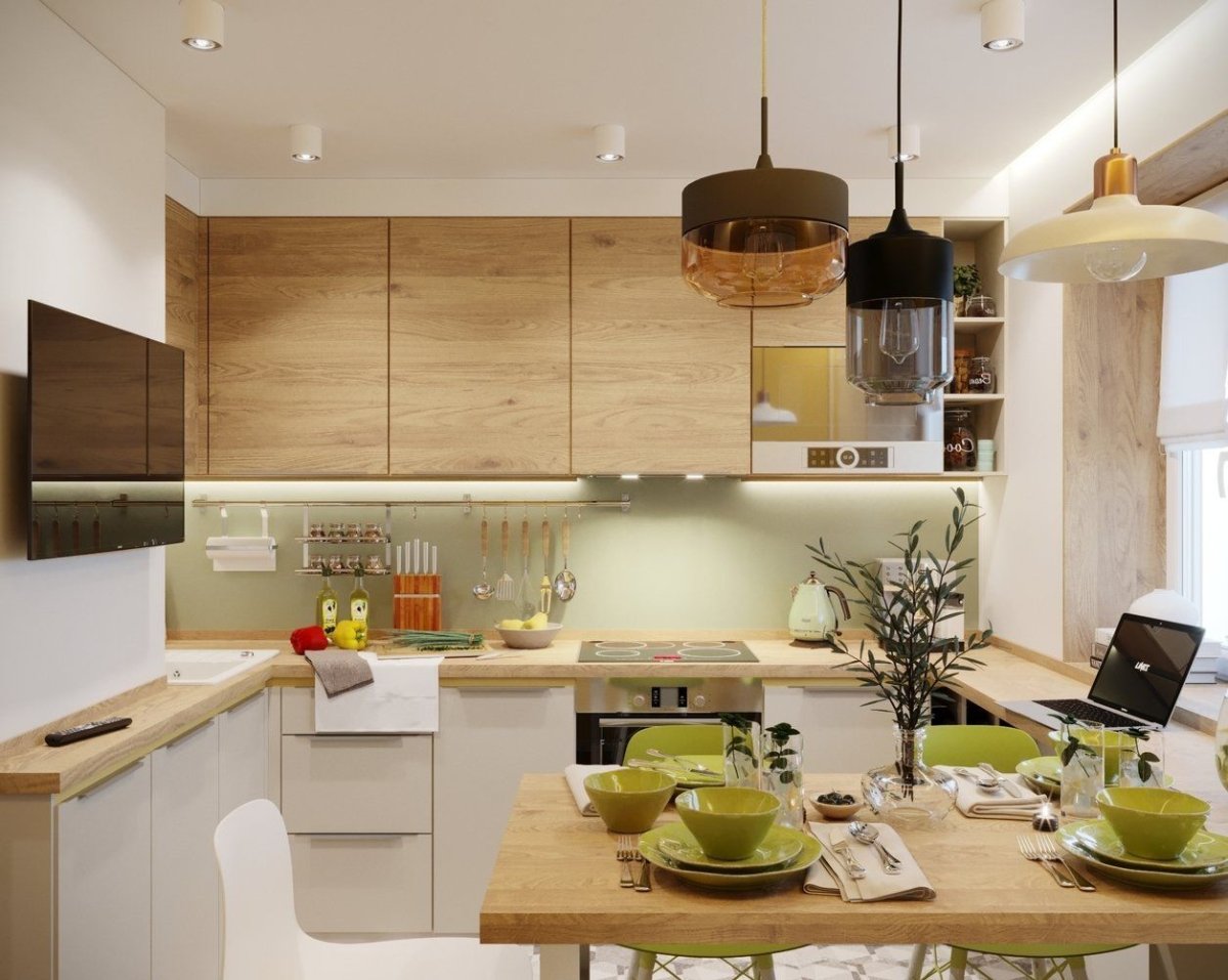 Кухня экостиль белая