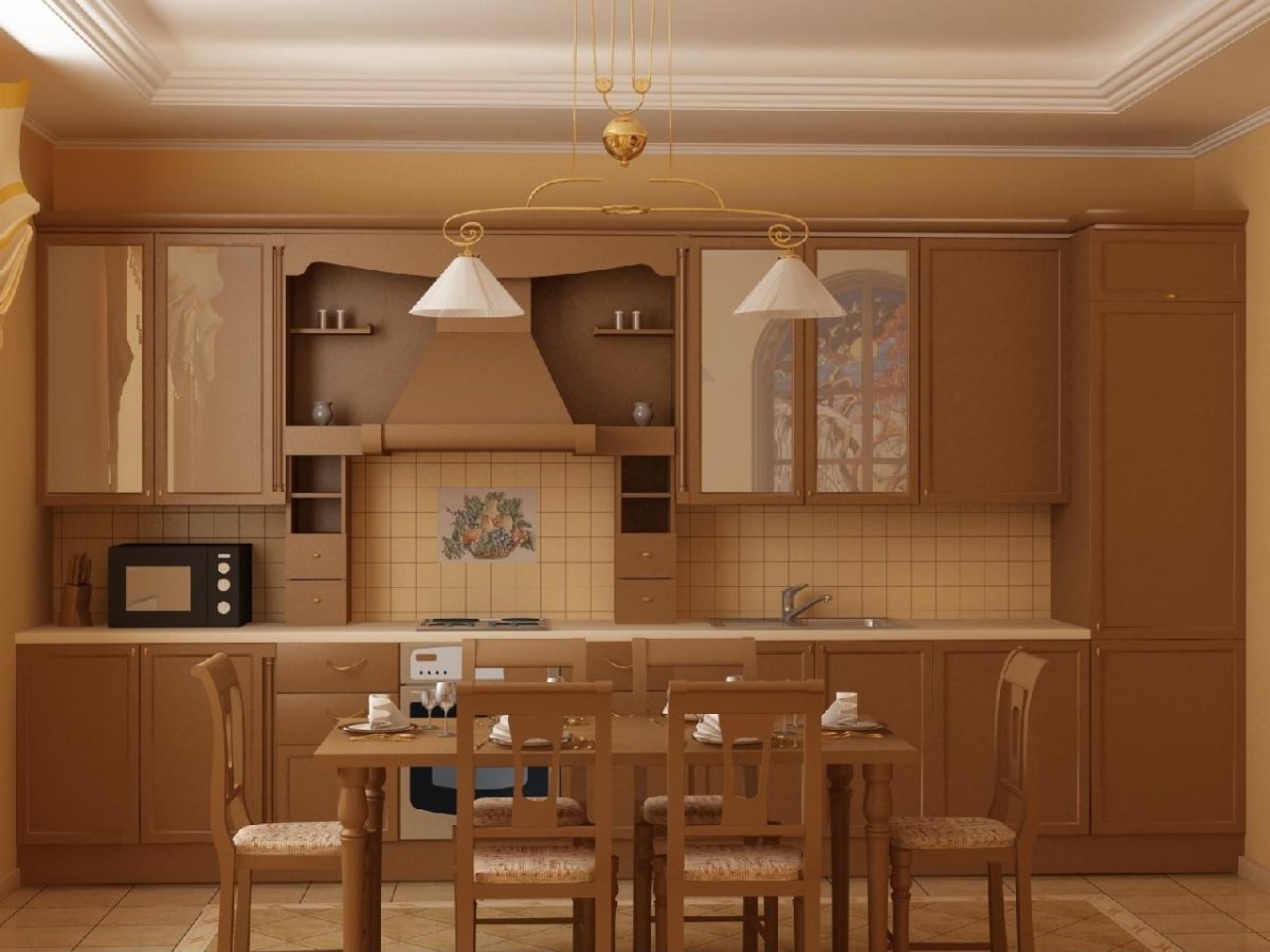 Интерьер кухни 3х4