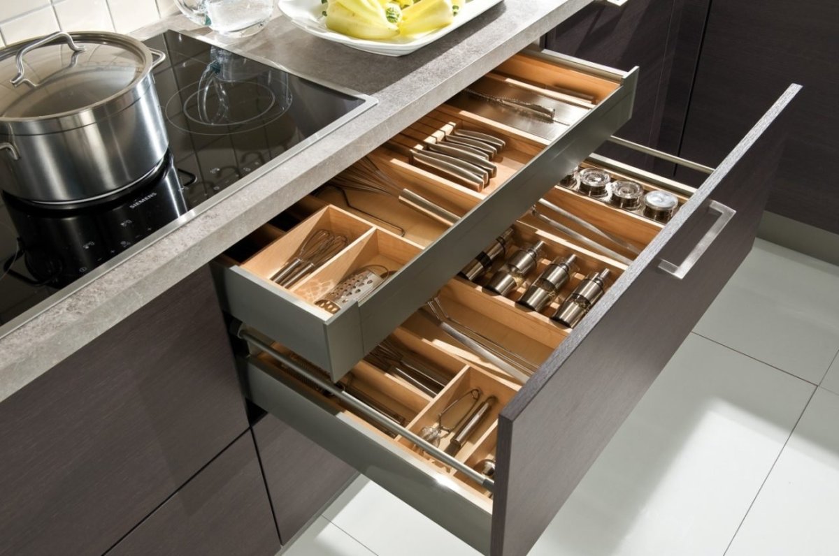 Выдвижной ящик для столовых приборов Hettich 80 см