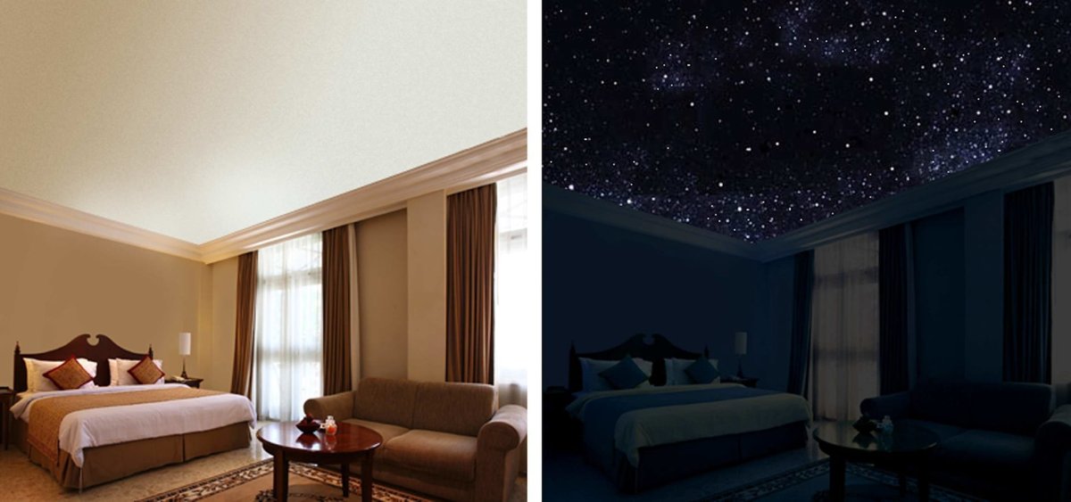 Натяжные потолки в интерьере