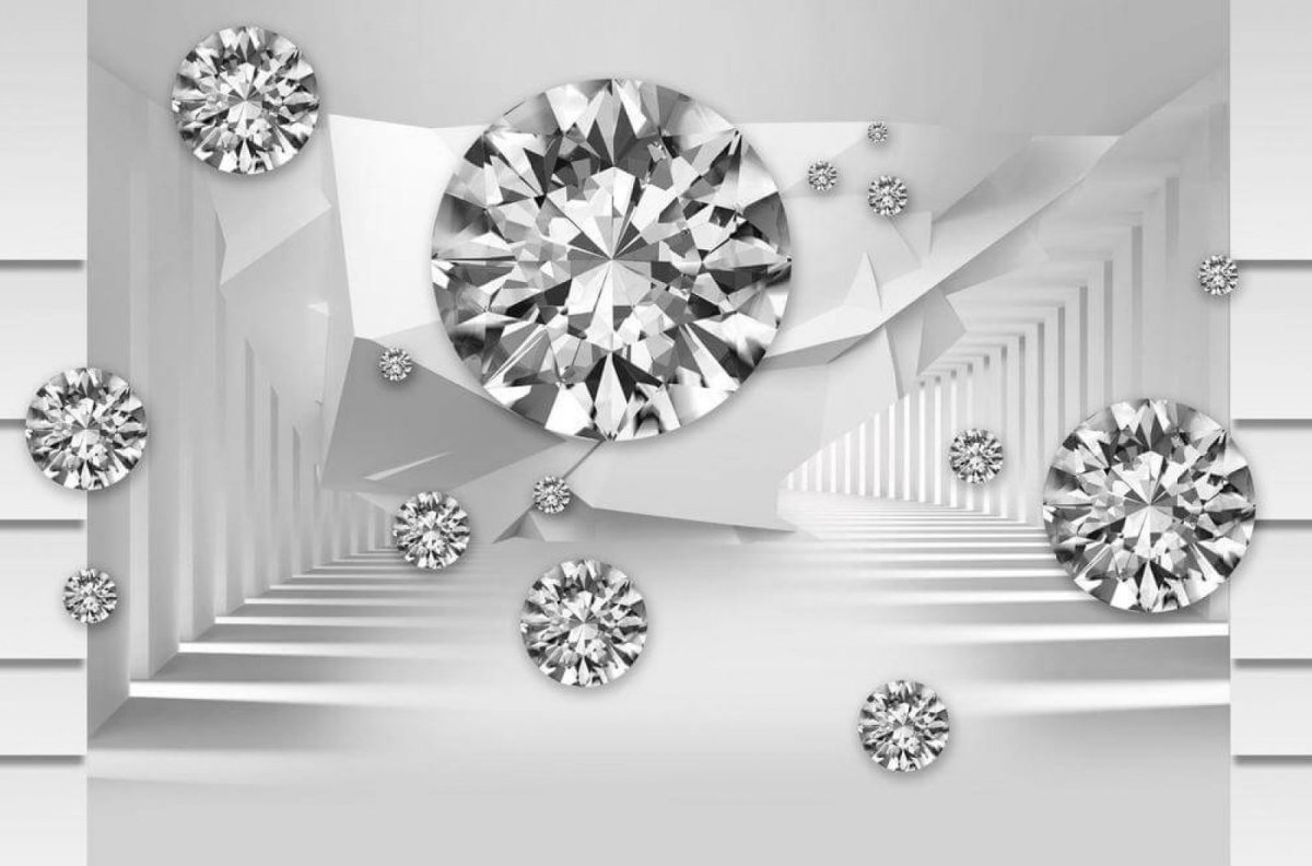 Фотообои бриллианты в интерьере