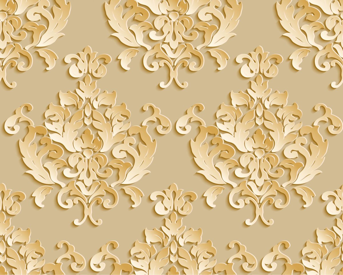 Обои с золотистым рисунком