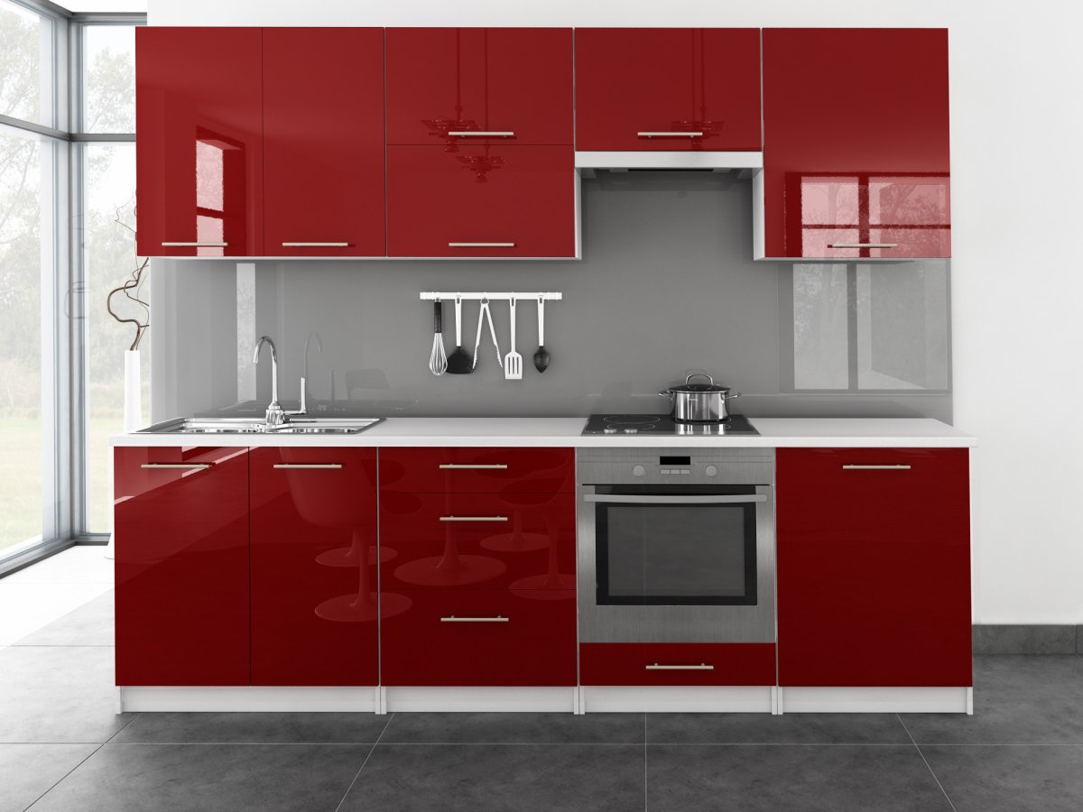 Кухня Ксения белый глянец 2.2 м