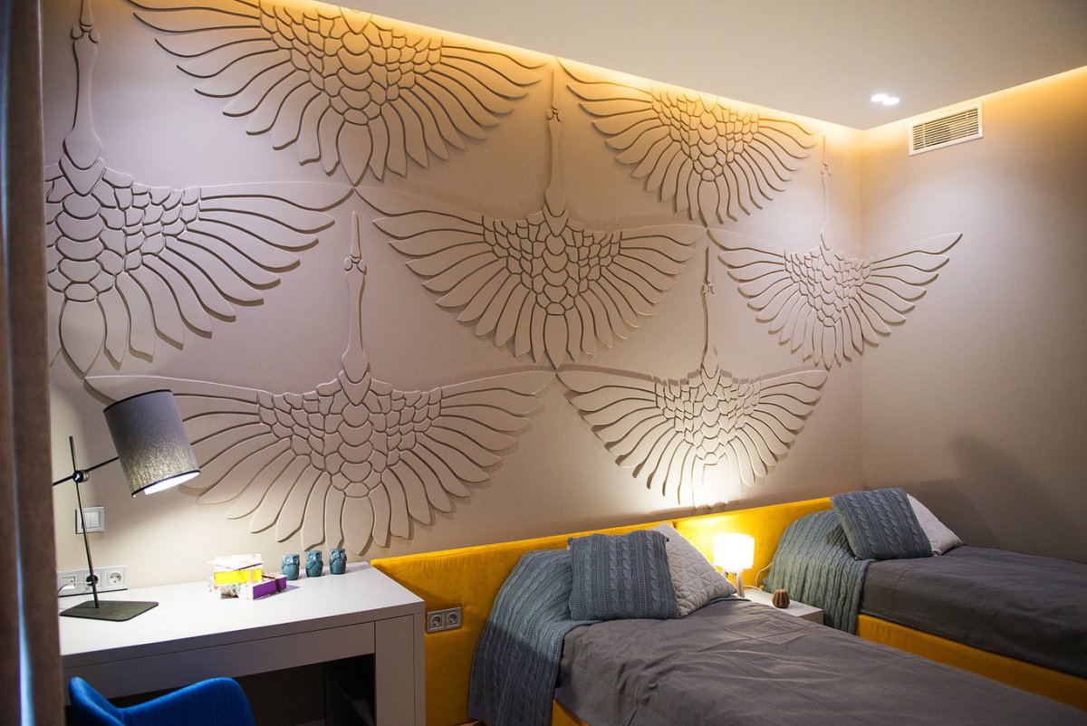 Барельеф в интерьере