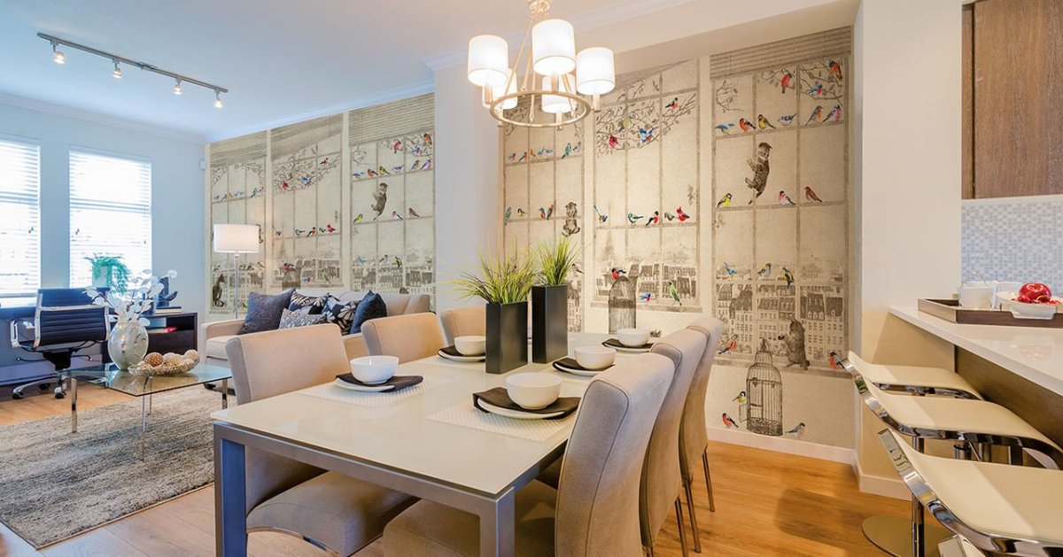 Афреско ботаника в интерьере