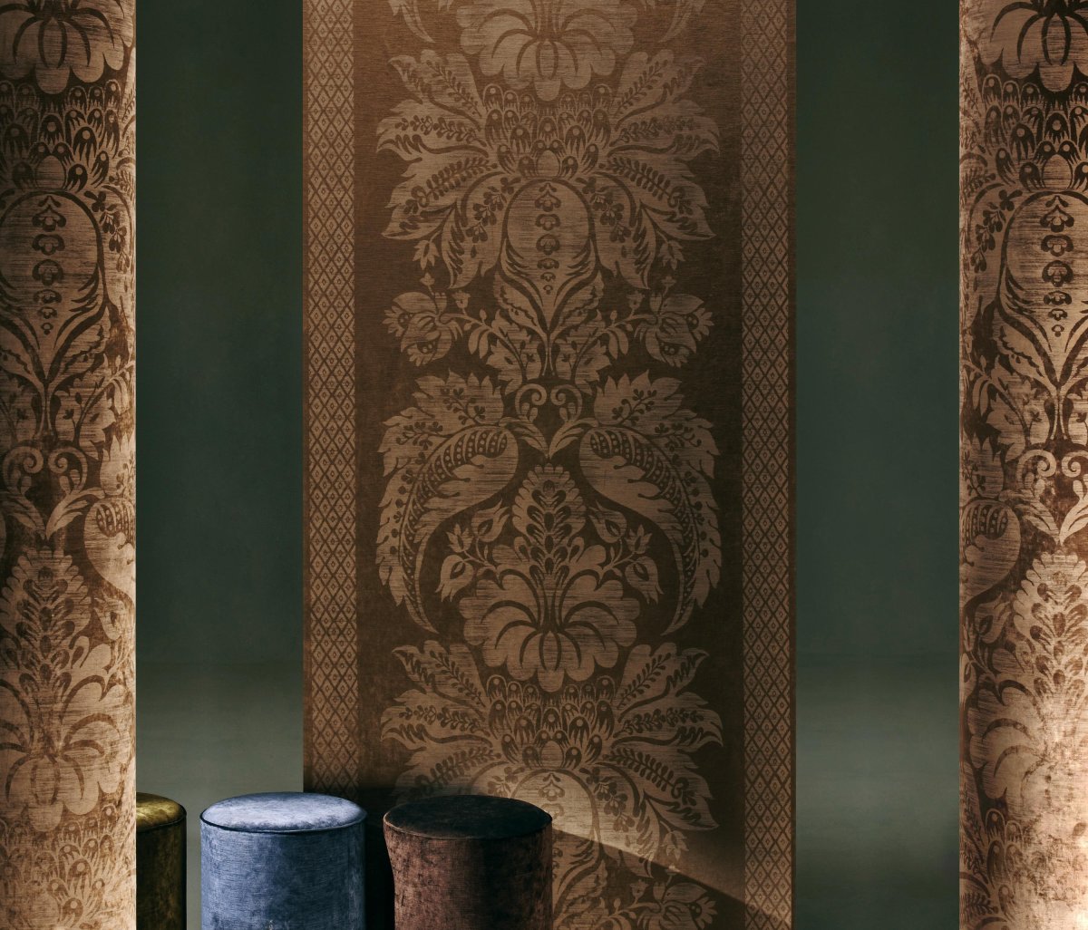 Бархат на стенах в интерьере