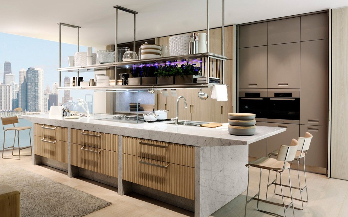 Arclinea кухни с островом