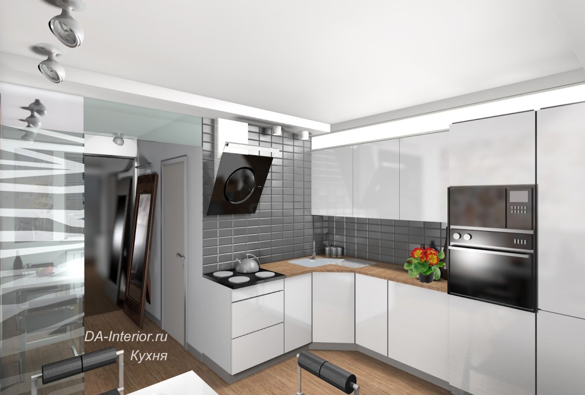 Проект кухни п44 трешка