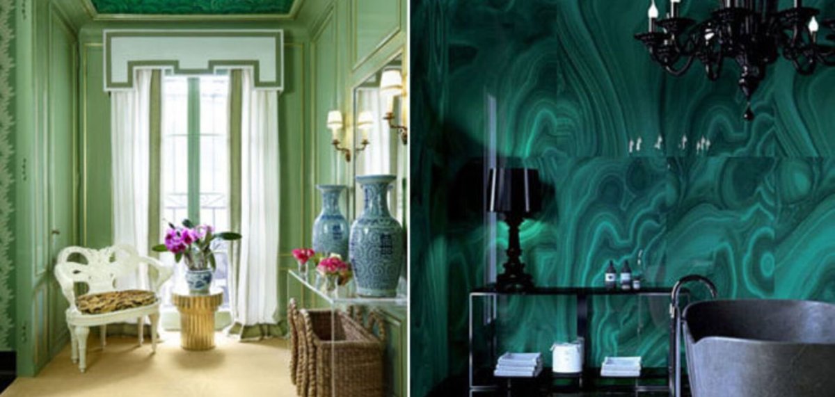 Малахитовый интерьер