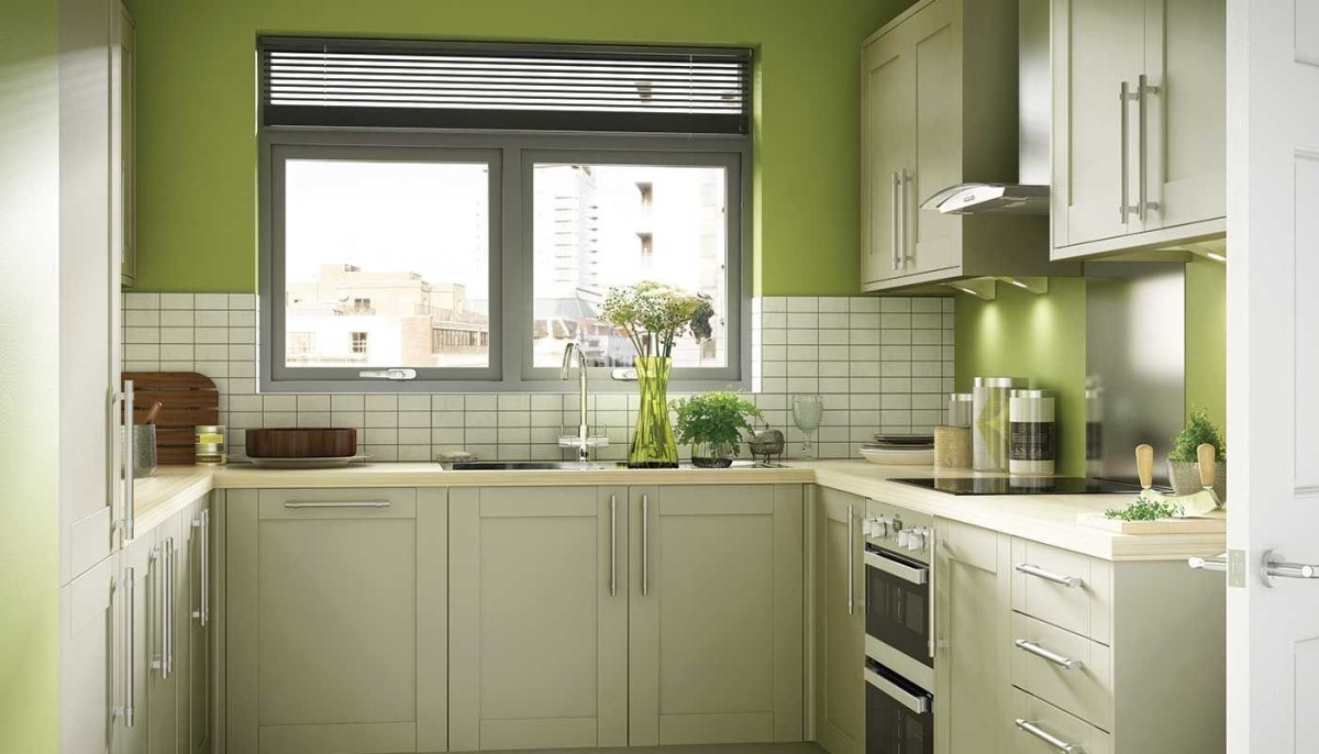 Кухня оливкового цвета
