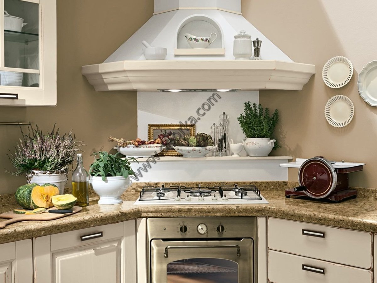 Угловая плита на кухне