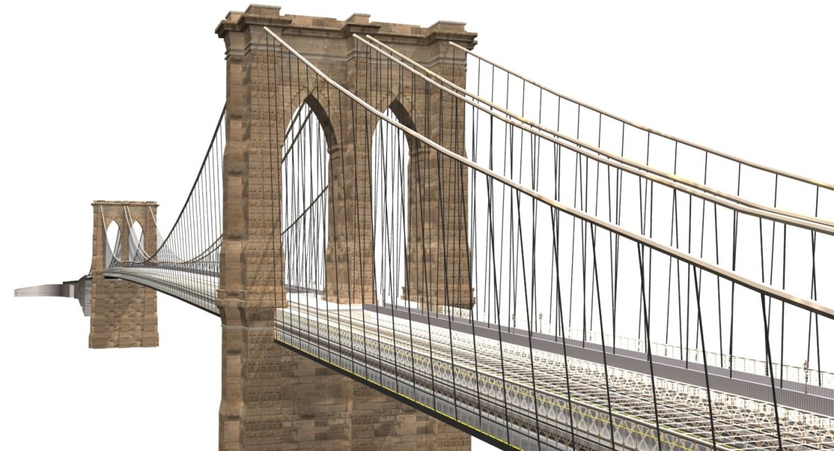 Бруклинский мост 3d модель