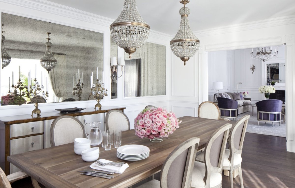 Кухня-гостиная в парижском стиле