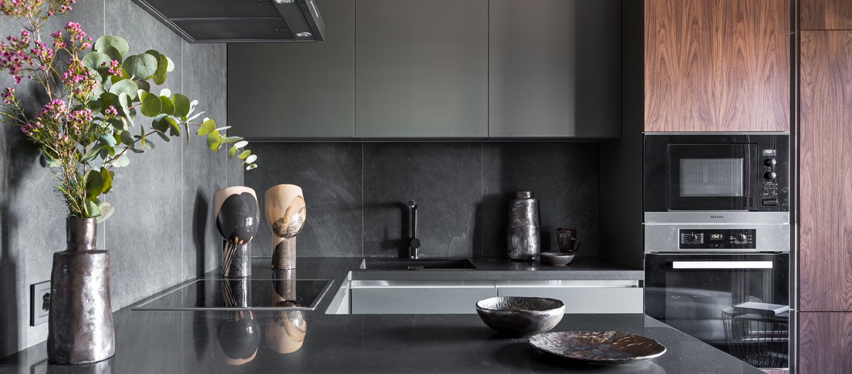 Кухонный фартук из керамогранита