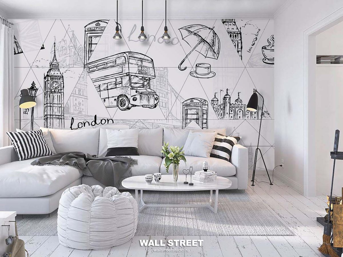 Фотообои Лондон в интерьере