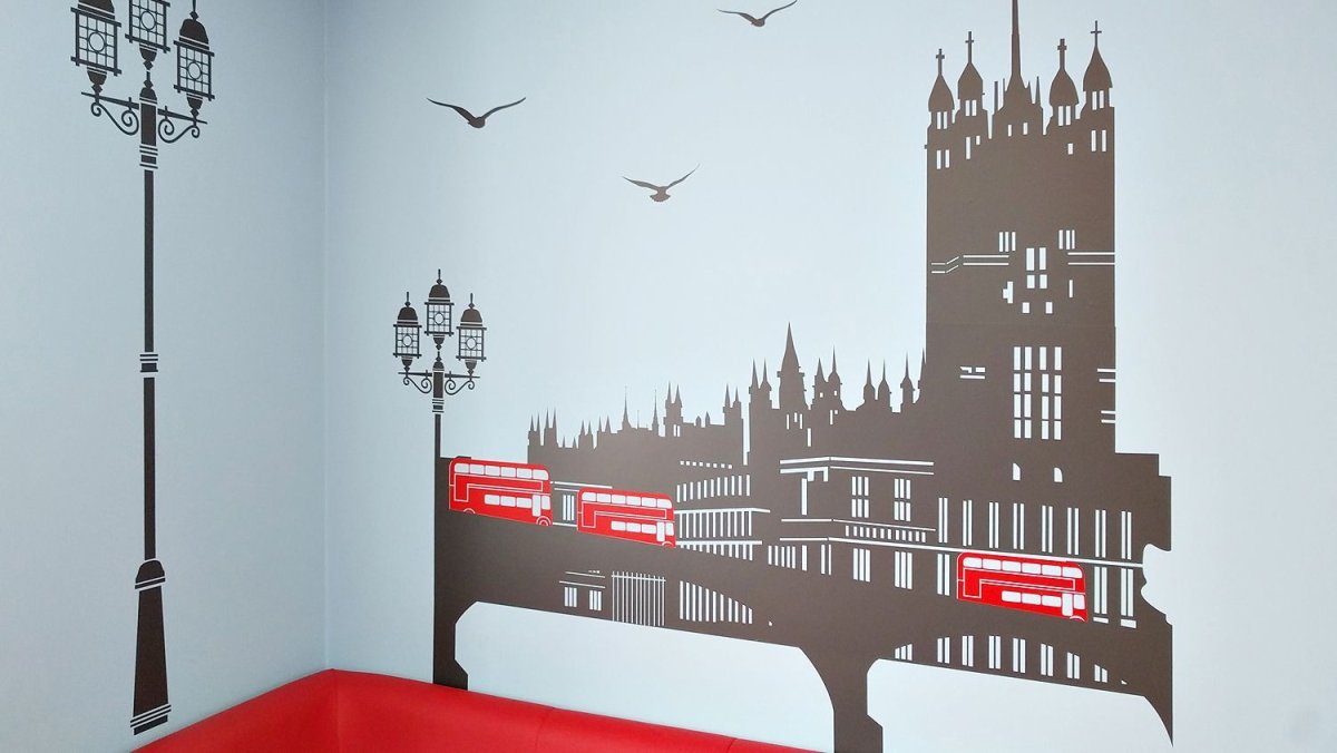 Роспись стен в кабинете английского