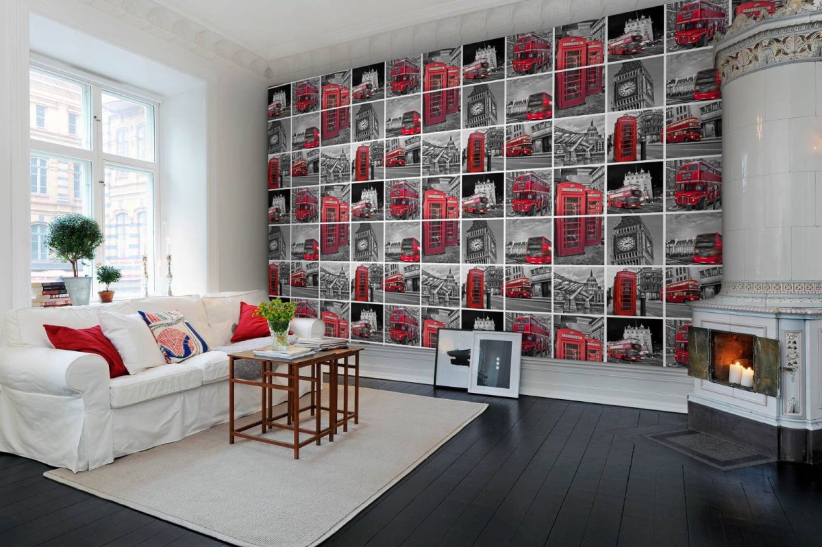 Коллаж на стену в стиле Лондон