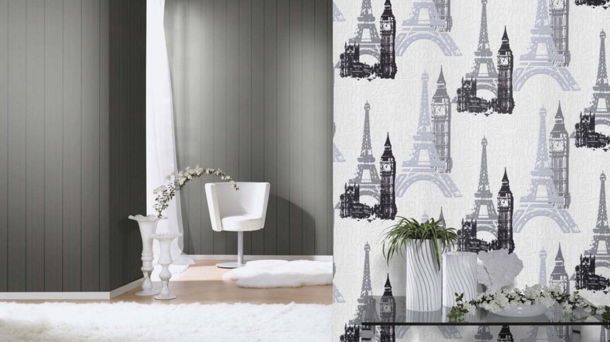 Обои Rasch Sightseeing в интерьере