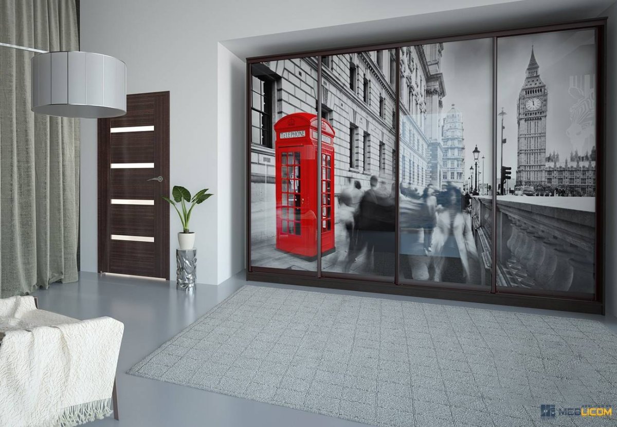 Шкаф купе Лондон фотопечать