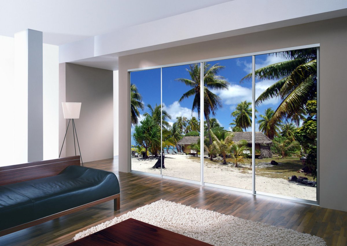 Фотопечать на стекле в интерьере