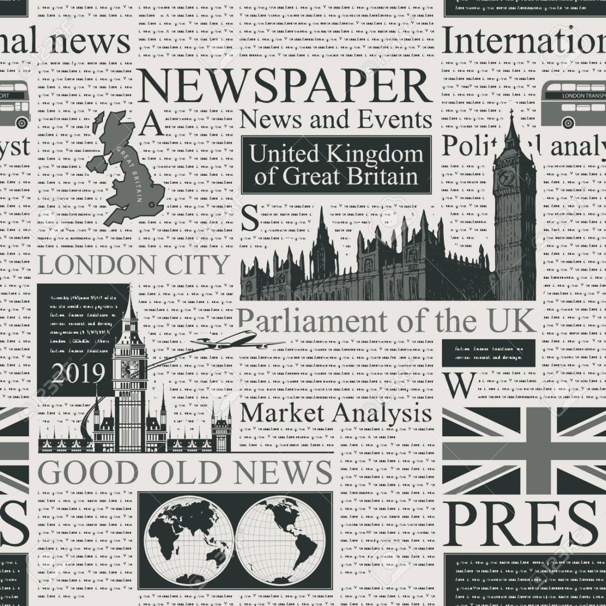 Старая газета Лондон