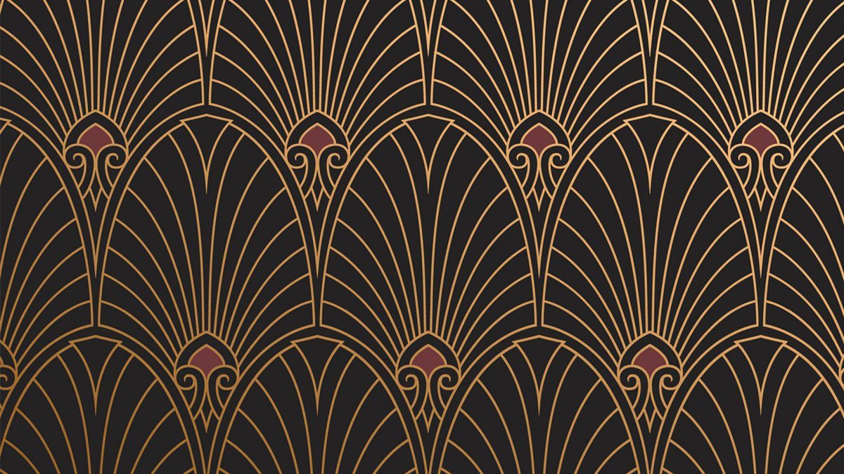 Ткань синяя арт деко