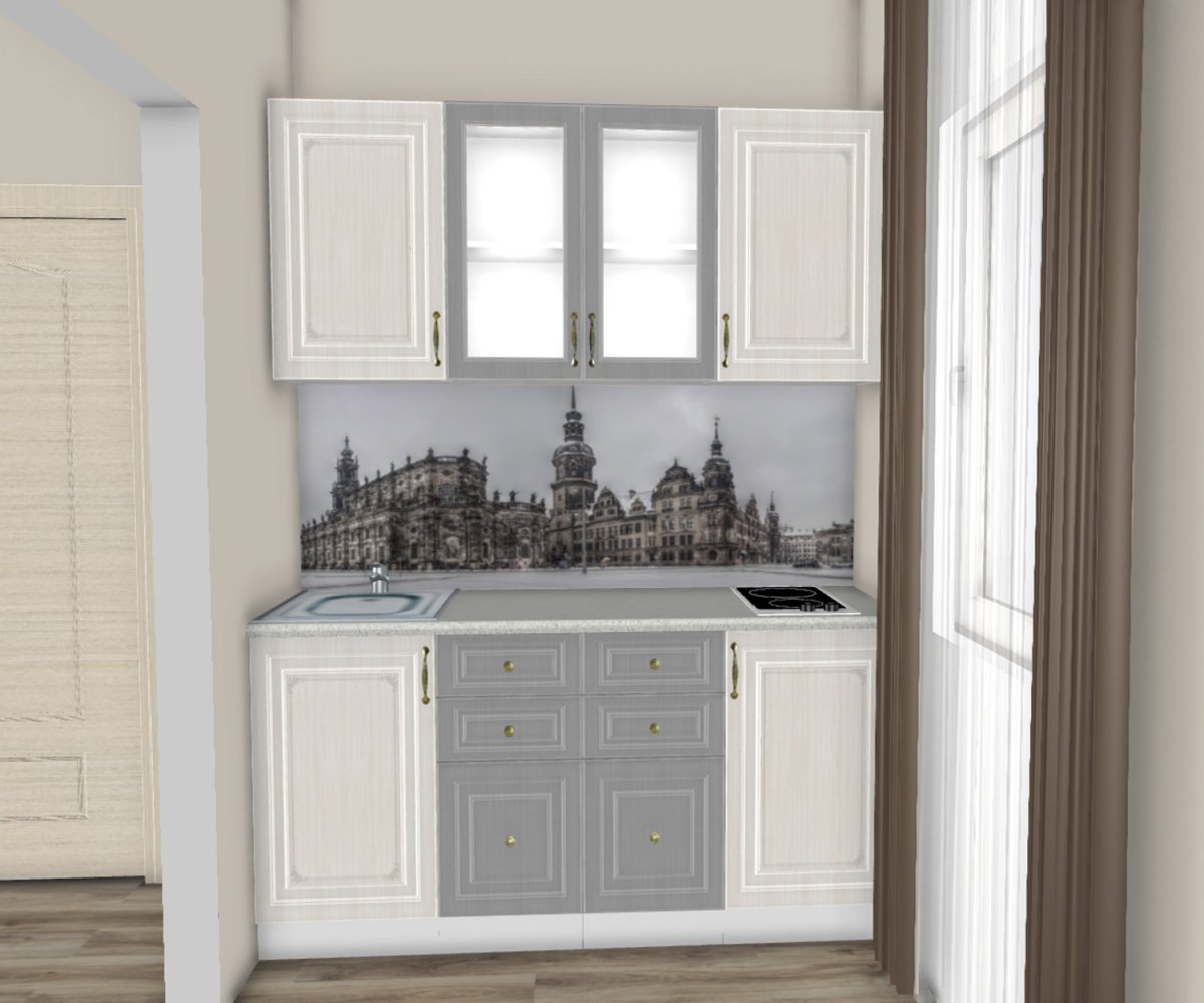 Кухня Виктория белый Сандал Сурская мебель