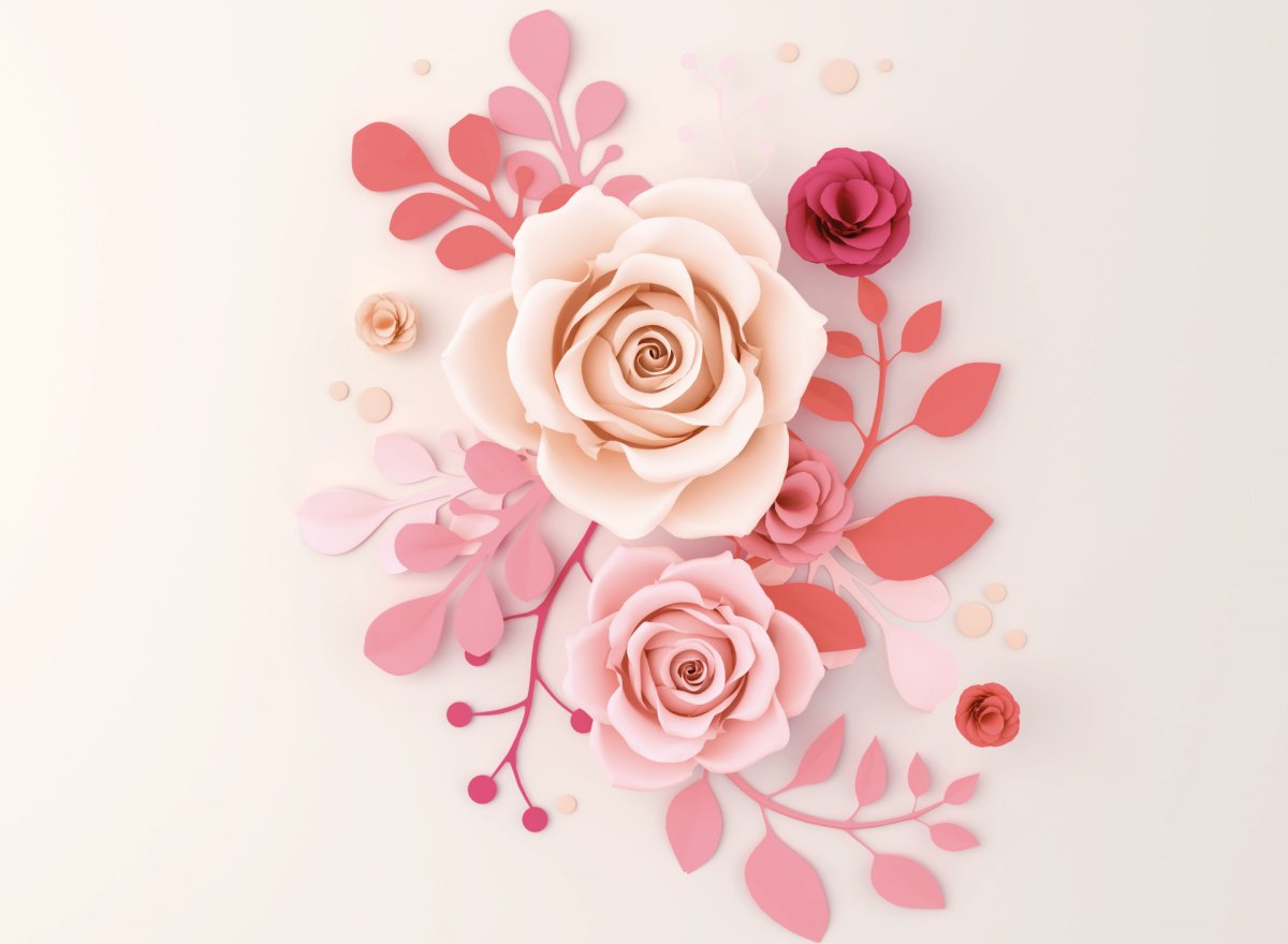 Бумажные цветы фон