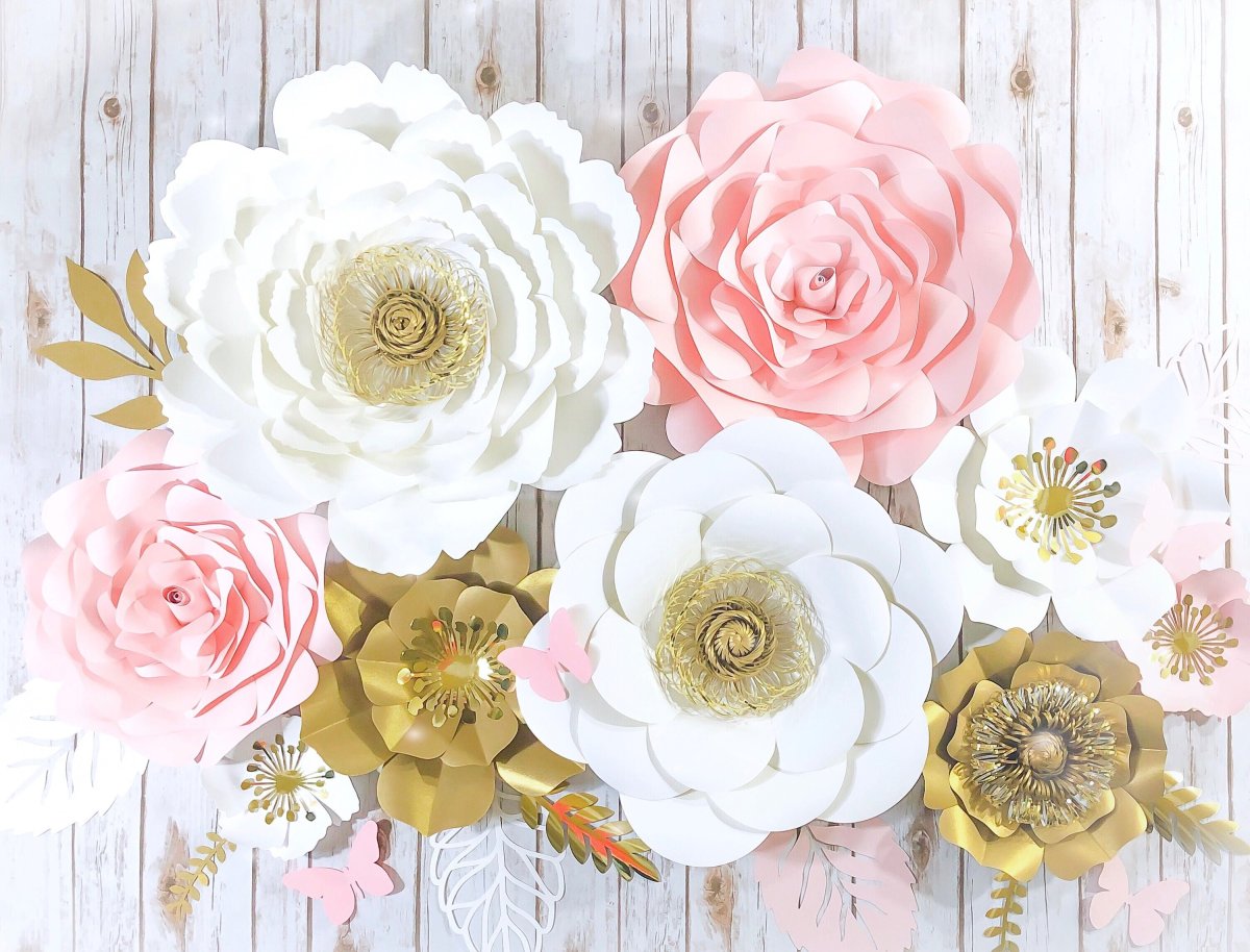 Set of Flowers бумажные цветы