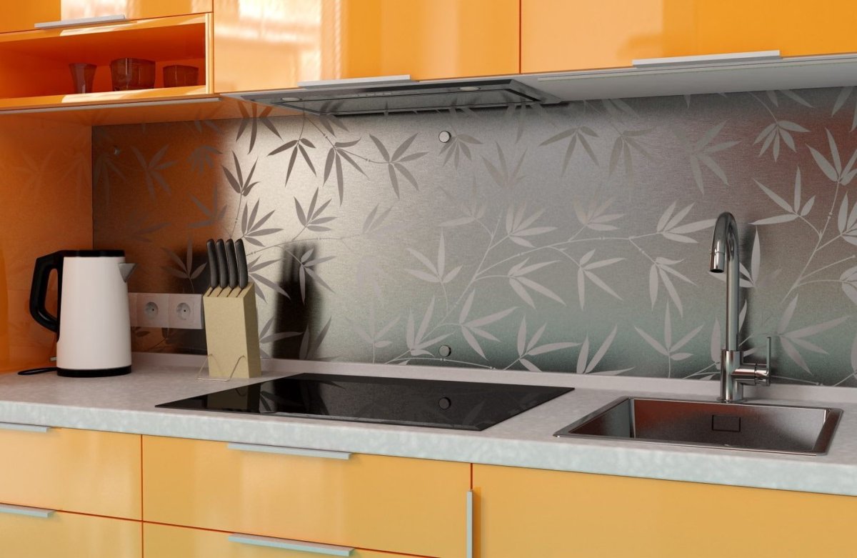 Кухонный фартук из нержавейки