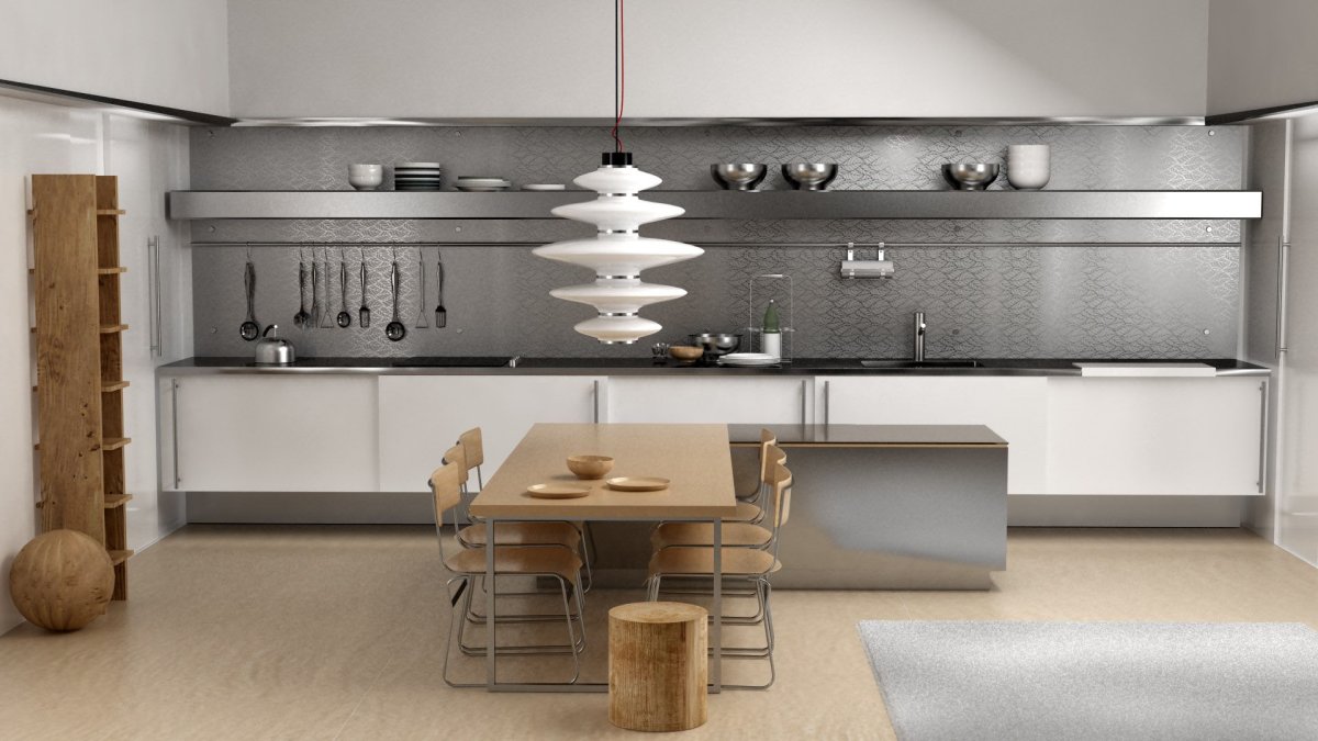 Стальной фартук для кухни