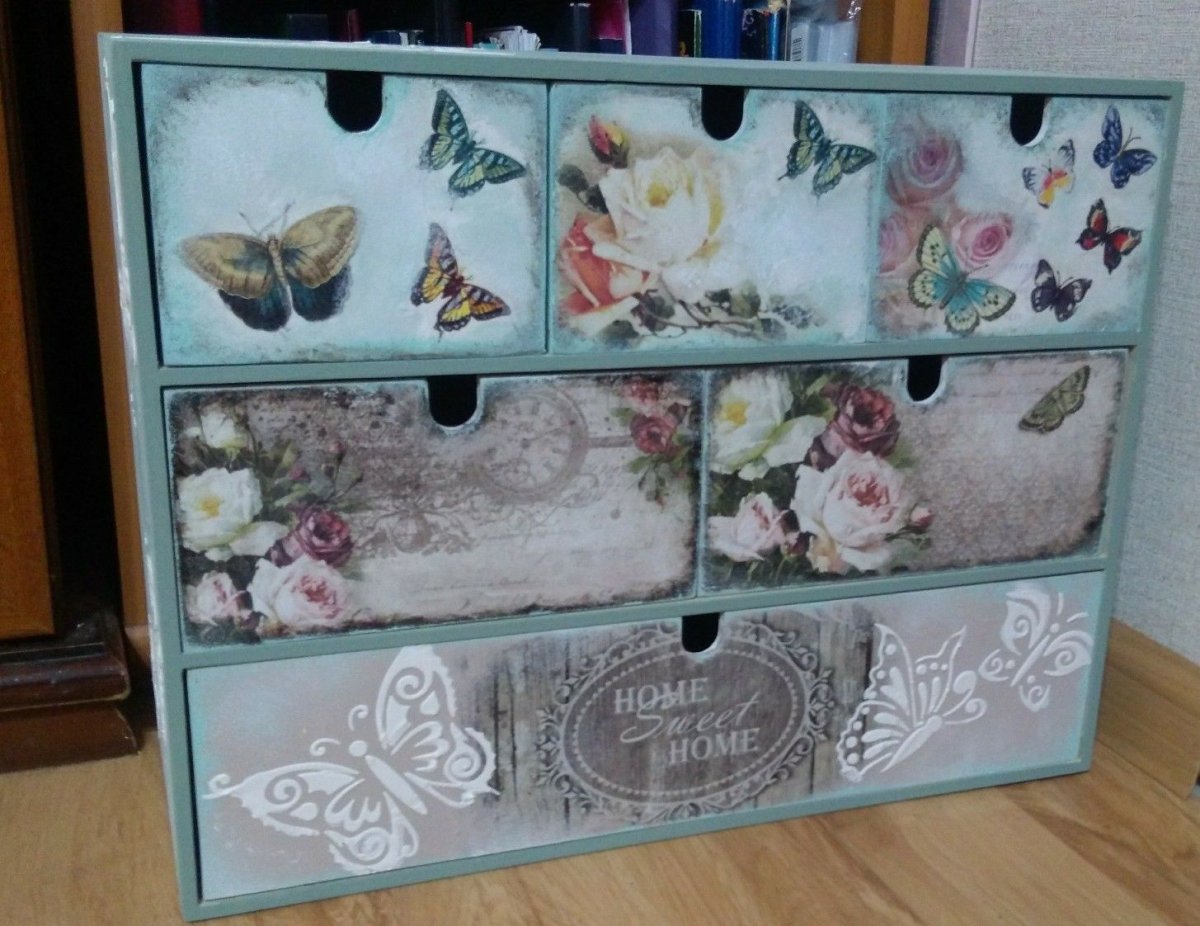 Комод икеа декупаж