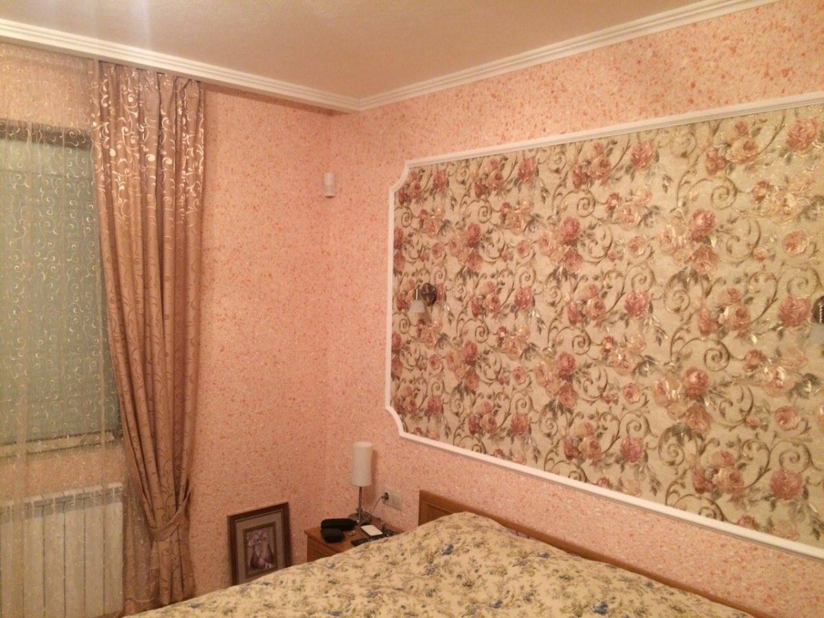 Сочетание жидких обоев