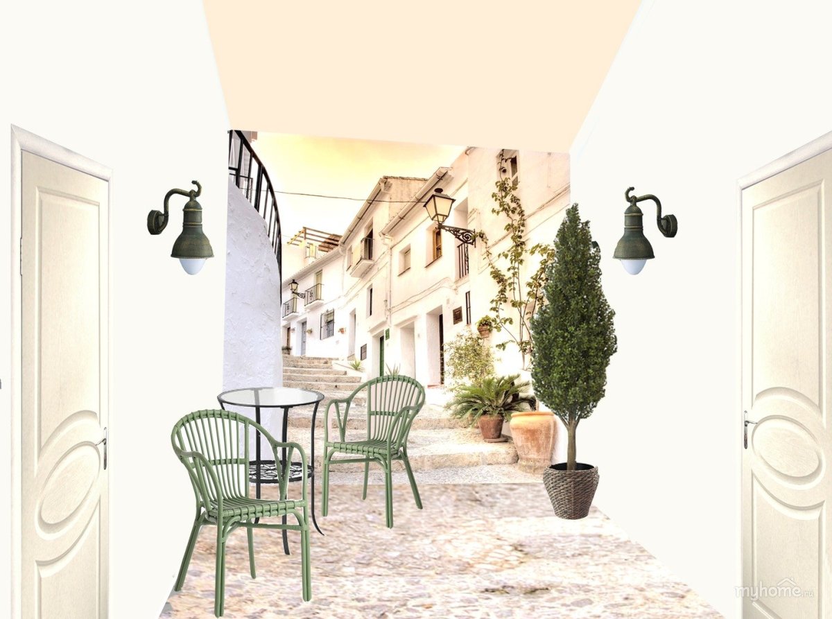 Расширяющие пространство узкие фотообои