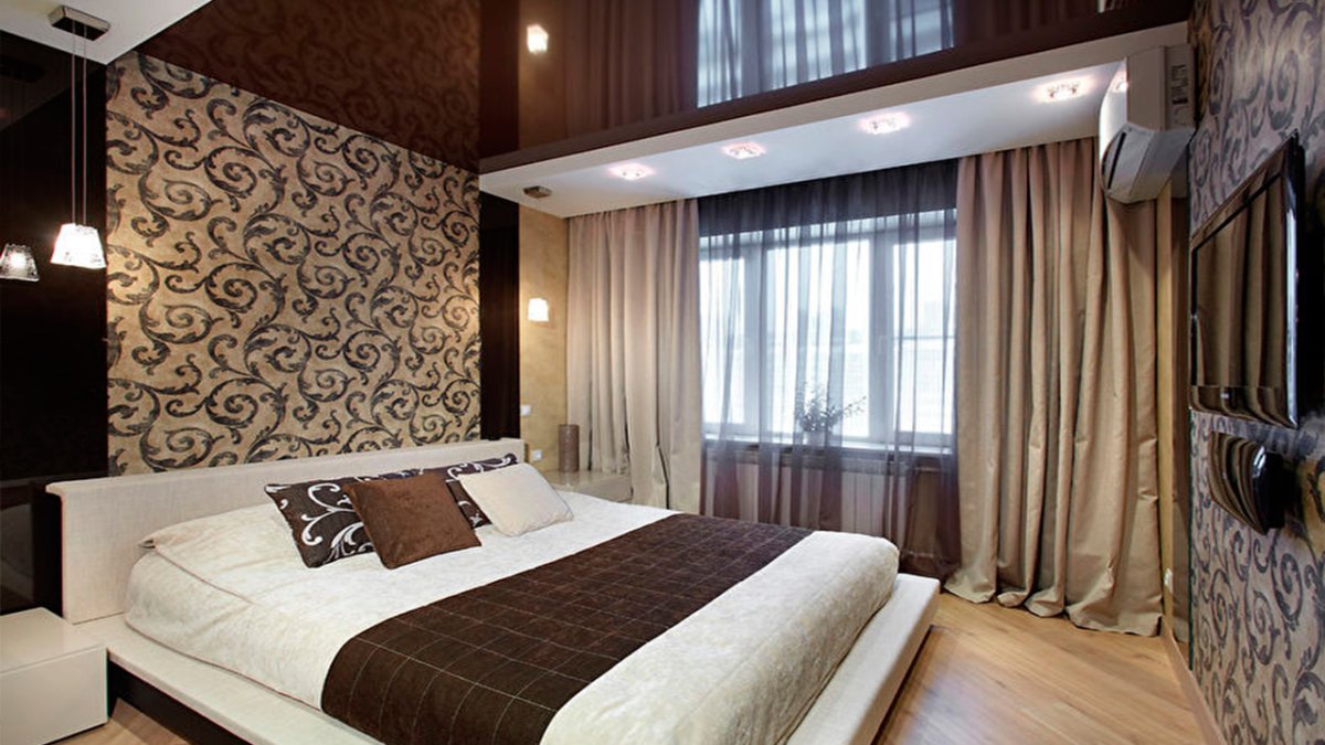 Спальня в шоколадных тонах