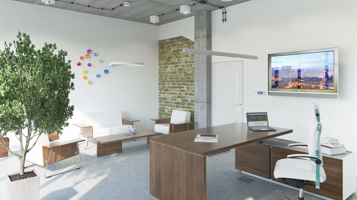 Интерьер маленького офиса