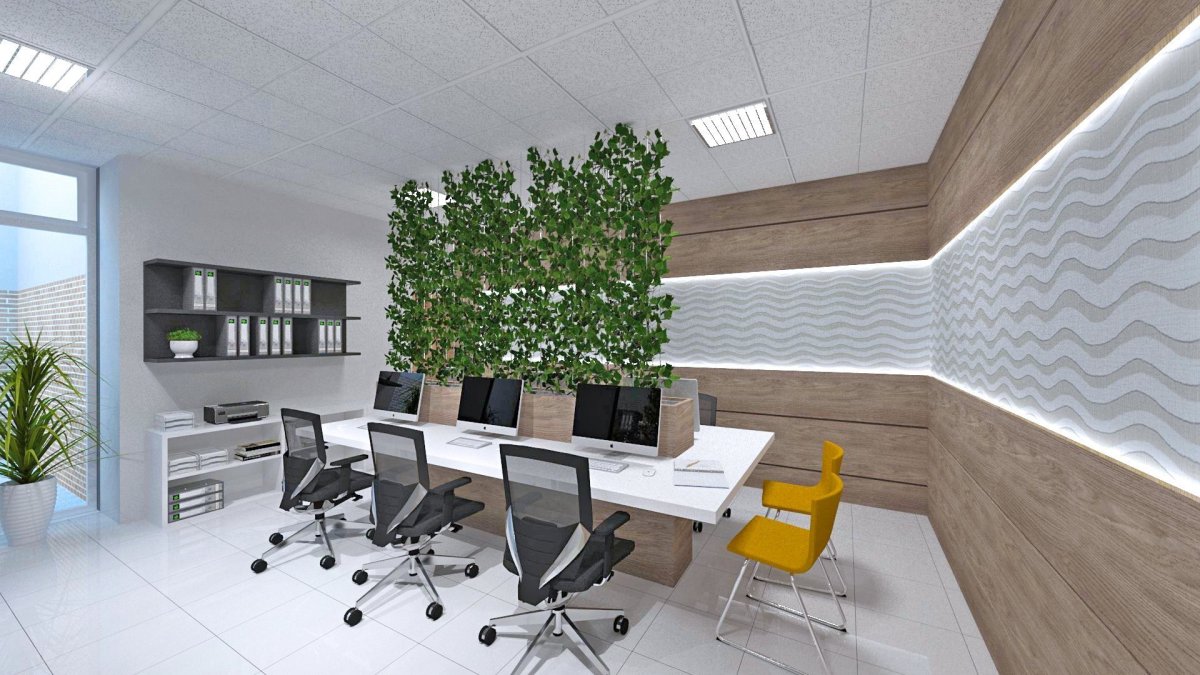 Стены офисного помещения