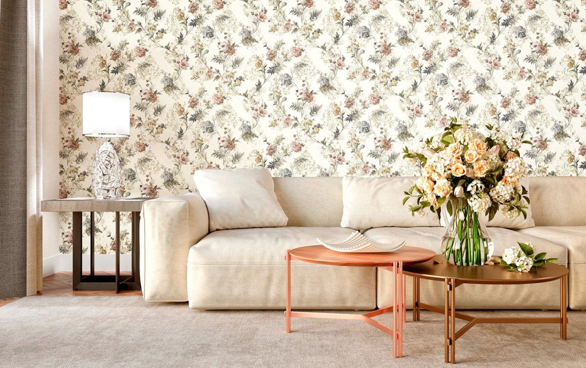 Обои Элизиум в интерьере гостиной