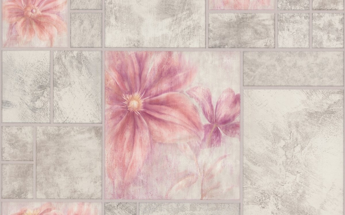 Керамогранит мотив фиолетовый