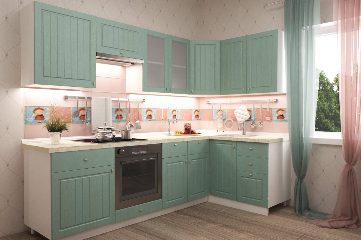 Кухня Прованс изумруд
