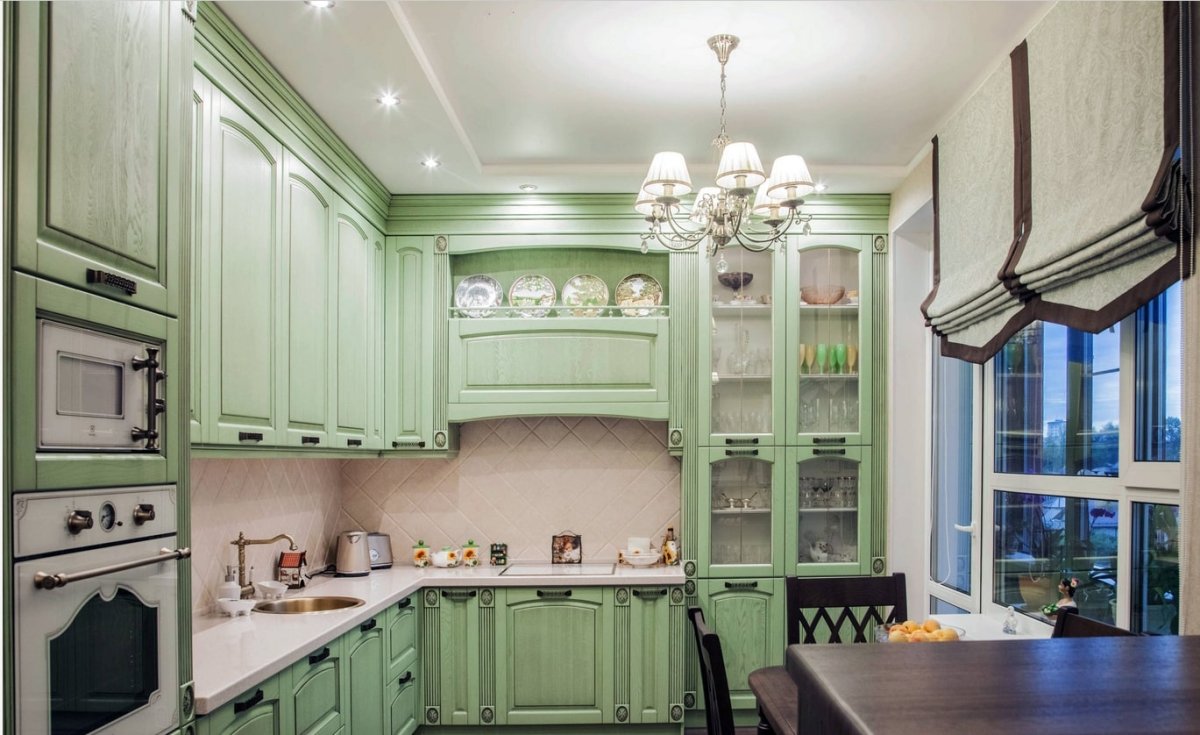 Кухня Прованс минт зеленый
