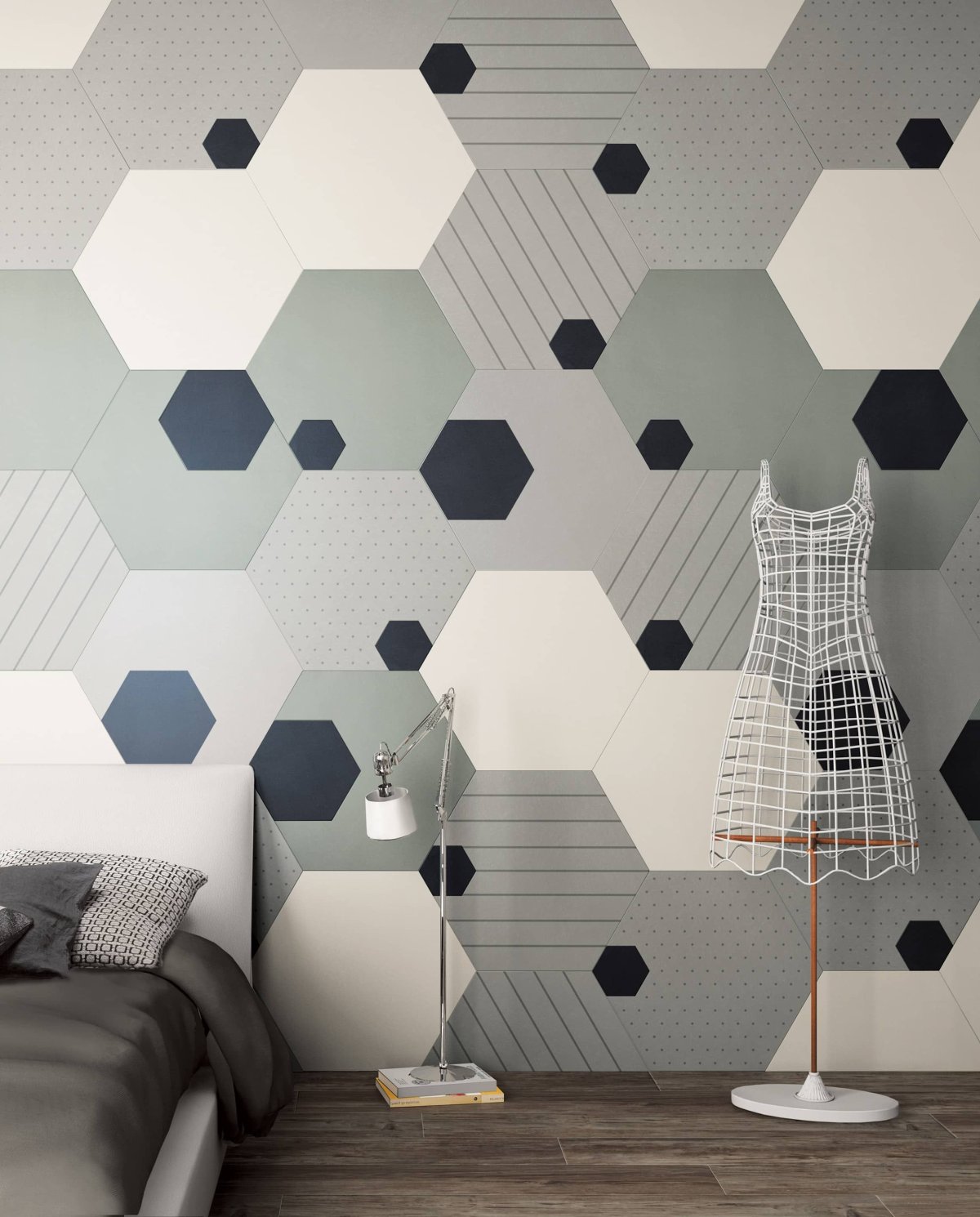 Геометрический узор на стене