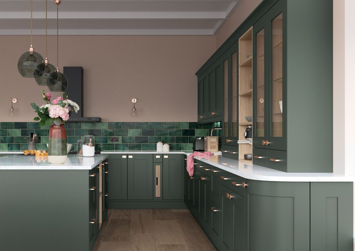 Кухня под малахит