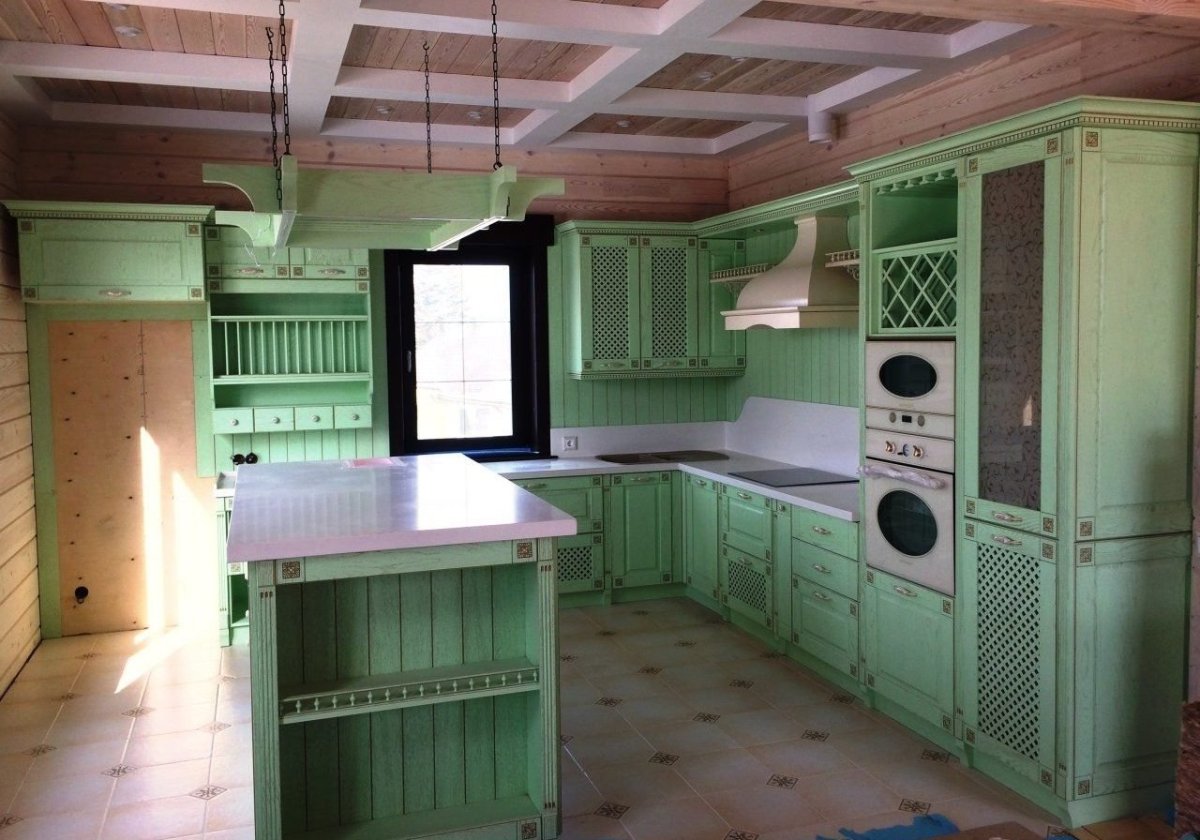 Кухня Прованс изумруд