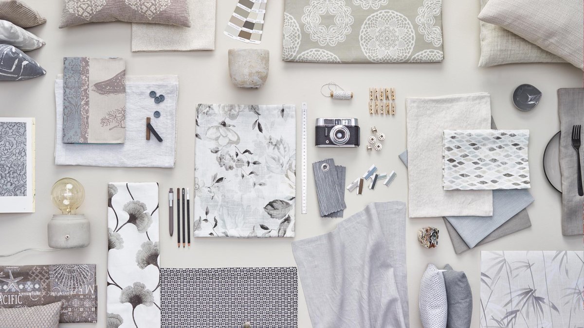 Мудборд интерьера в серых тонах