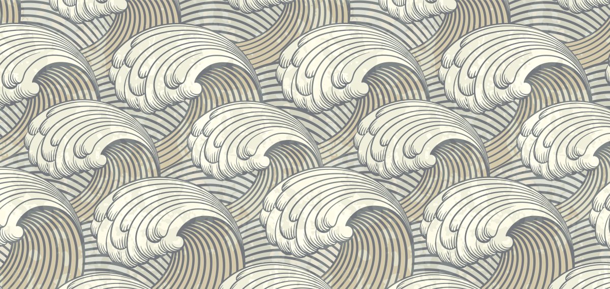 Японский орнамент волны